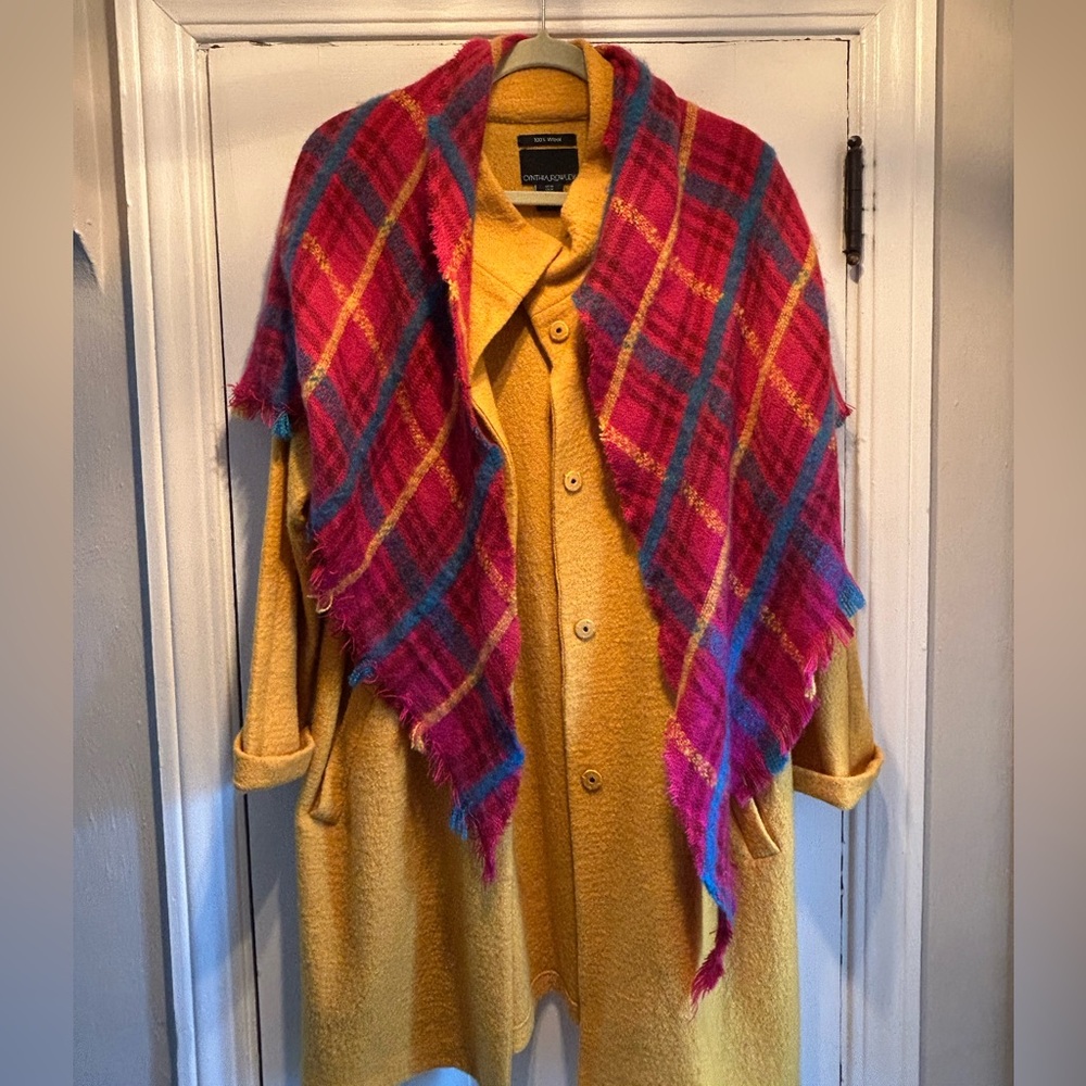 Jacket, Cape, Lightweight, Yellow, Wool, - image 2